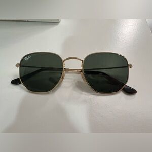 Ray-Ban Hexagonal Arista Gold Sunglasses